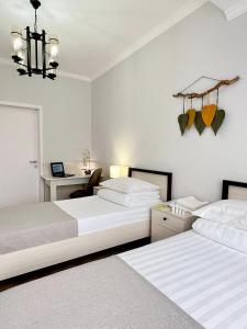 Ένα ή περισσότερα κρεβάτια σε δωμάτιο στο Compass Hostel