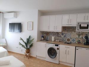 A kitchen or kitchenette at Estudios El Quijote