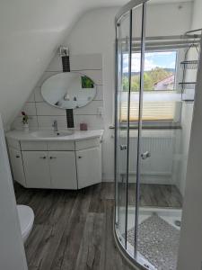 Ένα μπάνιο στο Ferienhaus Gellert
