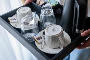 Kohvi ja tee valmistamise võimalus majutusasutuses Euro Garni Hotel