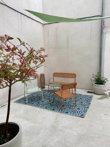 Vonkajšia záhrada v ubytovaní La Cabane du Parc