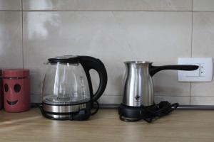 affeepot and a blender on a kitchen counter at Apartman Ćalasan in Plužine