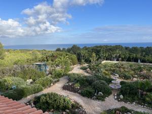 un giardino con vista sull'oceano di 233 Galo Verde Apartment, 2 Schlafzimmer a Benagil