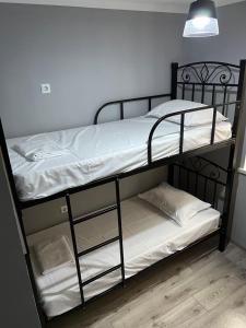 Divstāvu gulta vai divstāvu gultas numurā naktsmītnē Apart-Hotel Tobayakova 25
