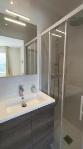 Et badeværelse på La Maison de la plage piscine chauffée et plage à 200 m + 16 billeder