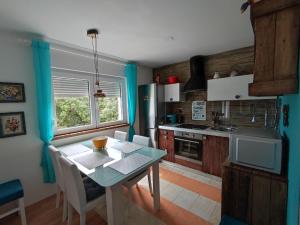 Kuchyň nebo kuchyňský kout v ubytování Bellavista Medulin Sea View