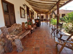 Restaurace v ubytování La Loma Hotel Barichara