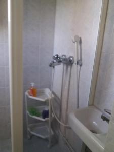 a bathroom with a shower and a sink at Apartment Sorsakoski in Sorsakoski +5 photos