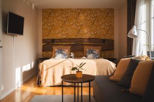 Postel nebo postele na pokoji v ubytování Två Systrar B&B