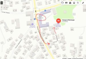 a map of the approximate location of the intersection of franklin highway at Tilda&Matilda in Kutaisi