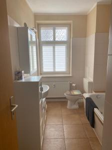 Koupelna v ubytování Ferienwohnung Zwönitz + 12 fotografií