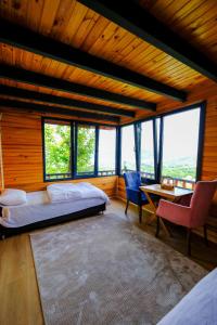 Giường trong phòng chung tại Bungalow green love sapanca