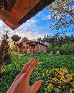 Zahrada ubytování Borjomi Kingswood Cabins