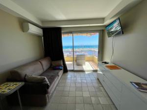 Televízia a/alebo spoločenská miestnosť v ubytovaní Superbe appartement en bord de mer, près du centre et des plages + 11 fotografií