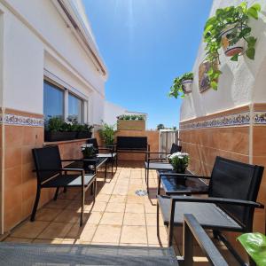 A balcony or terrace at Apartamento en Las Marinas Vera