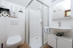 Koupelna v ubytování Fürstenstüberl