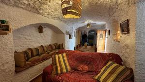 A seating area at Cuevas el Torriblanco