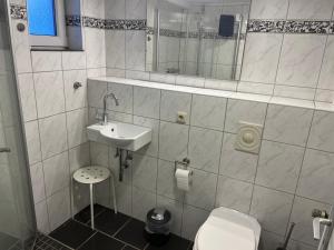 Koupelna v ubytování Haus Roseneck-Pension Am Stadtrand