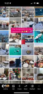 a collage of pictures of food on a website at Escape to St Julians in St Julian's