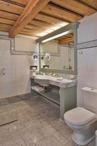 Antonius Hotel في تارتو: حمام مع مرحاض ومغسلة ومرآة