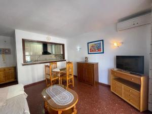 TV a/nebo společenská místnost v ubytování TERRASOL PIRAMIDES 1 DORMITORIO CALETA DE VELEZ