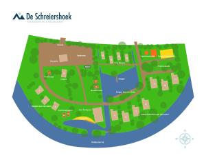 Půdorys ubytování Chalet aan het water - vakantiepark de Schreiershoek