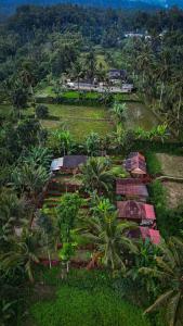 Vista aerea di Wina Wani Bungalows Tetebatu