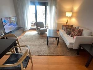 TV a/nebo společenská místnost v ubytování Camino Santiago Naturaleza en Logroño Parking y Piscina by Apartamentos Logrono org