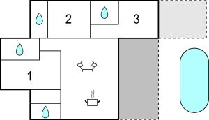 The floor plan of Nice Home In Kampor With Wifi