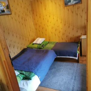 Postel nebo postele na pokoji v ubytování Domek pod brzozami