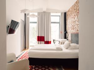 Posteľ alebo postele v izbe v ubytovaní My Home in Vienna - Smart Apartments - Landstraße