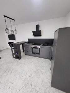Kuchyň nebo kuchyňský kout v ubytování Ferienhaus Eichen