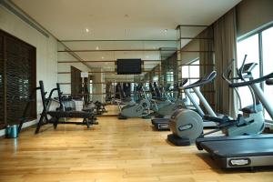 Fitness centrum a/nebo fitness zařízení v ubytování Landway Suite