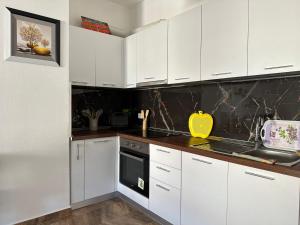 Virtuvė arba virtuvėlė apgyvendinimo įstaigoje Marsela Gurma Apartments