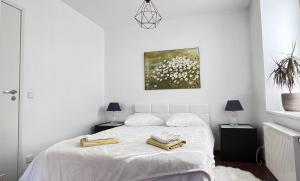 Postel nebo postele na pokoji v ubytování Mereranna apartment 5