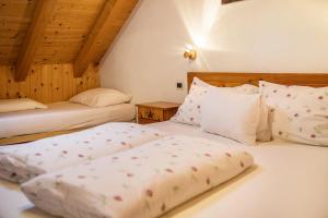 Un pat sau paturi într-o cameră la Bolser App Plan de Corones