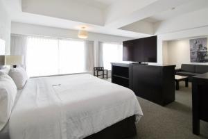 Postel nebo postele na pokoji v ubytování Hotel Plaza Génova Centro