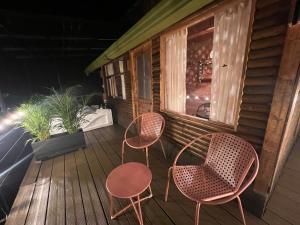 Balkón nebo terasa v ubytování Entremonte Cabañas