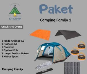 a diagram of a tent and other camping items at sewa tenda in Pati