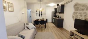 Televízia a/alebo spoločenská miestnosť v ubytovaní Apartments Bubalova Split