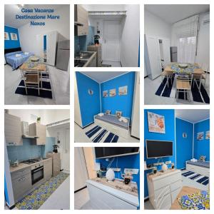 a collage of photos of a kitchen and a room at Destinazione Mare Naxos in Giardini Naxos