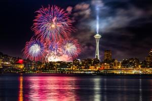 Nespecifikovaný výhled na destinaci Seattle nebo výhled na město při pohledu z hotelu