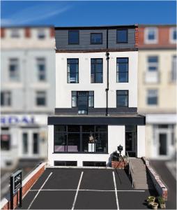 a model of a building with a parking lot at HOTEL242 in Blackpool