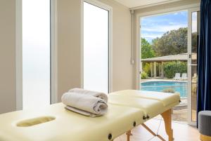 a room with a bed and a large window at Villa Elizabeta in Pula +83 photos