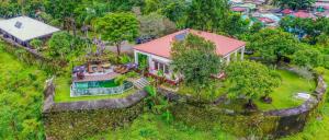an overhead view of a house with a yard at Balibo Fort Hotel in Balibo