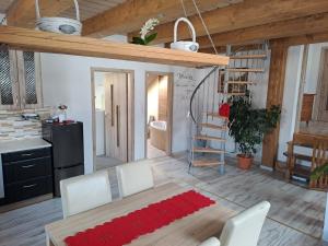 A kitchen or kitchenette at Privat Gazda Pension