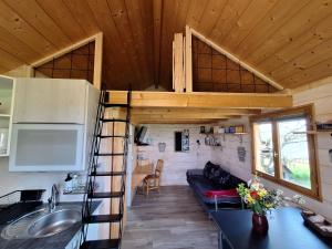 Kuchyň nebo kuchyňský kout v ubytování Chambres d'hôtes Sous les chênes