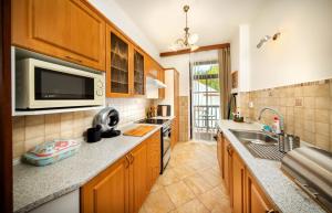 Kuchyň nebo kuchyňský kout v ubytování Apartments Dlouhá 93