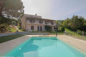 Bazén v ubytování Corsicadream Barbicaja, superbe appartement dans villa, vue panoramique mer, piscine, proche Porticcio nebo v jeho okolí