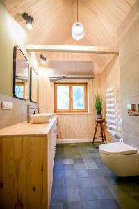 Ένα μπάνιο στο Sowie Domki - Domek Nad Potokiem +42 φωτογραφίες